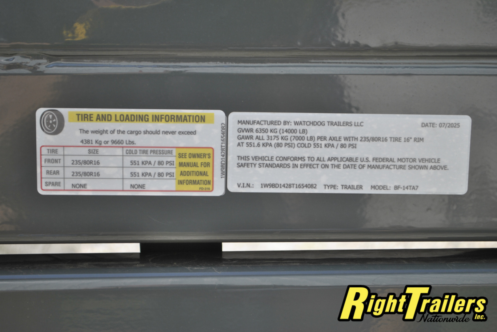 New 2026 7X14 Watchdog Dump Trailer