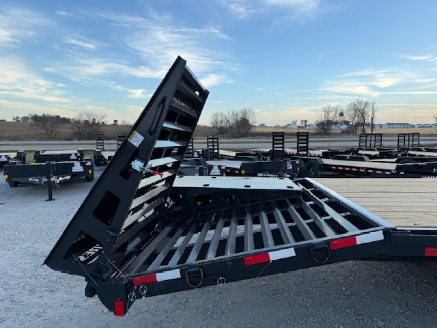 New 2026 Hillcrest Deep Charcoal 102"x25'+5' 24.9k Heavy Duty Gooseneck Deckover Trailer