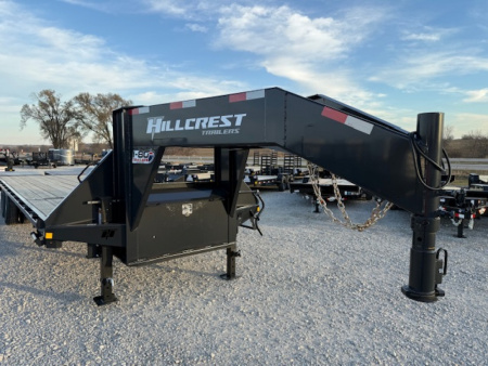 New 2026 Hillcrest Deep Charcoal 102"x25'+5' 24.9k Heavy Duty Gooseneck Deckover Trailer