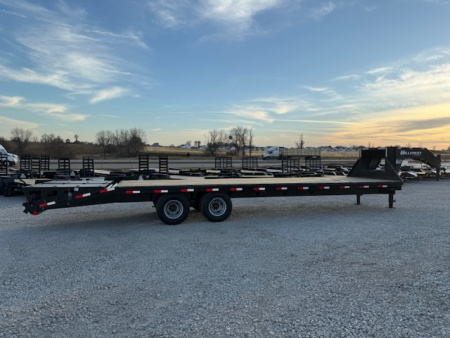 New 2026 Hillcrest Deep Charcoal 102"x25'+5' 24.9k Heavy Duty Gooseneck Deckover Trailer