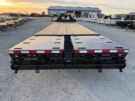 New 2026 Hillcrest Deep Charcoal 102"x25'+5' 24.9k Heavy Duty Gooseneck Deckover Trailer