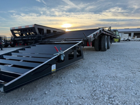 New 2026 Hillcrest Deep Charcoal 102"x25'+5' 24.9k Heavy Duty Gooseneck Deckover Trailer