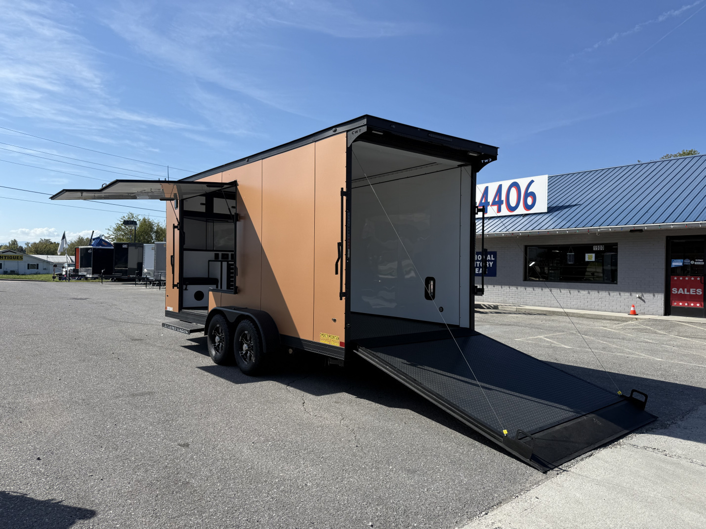 New 2025 Covered Wagon Trailers 7X18 TA2 7'6'' V-NOSE ESCAPE DOOR Cargo / Enclosed Trailer