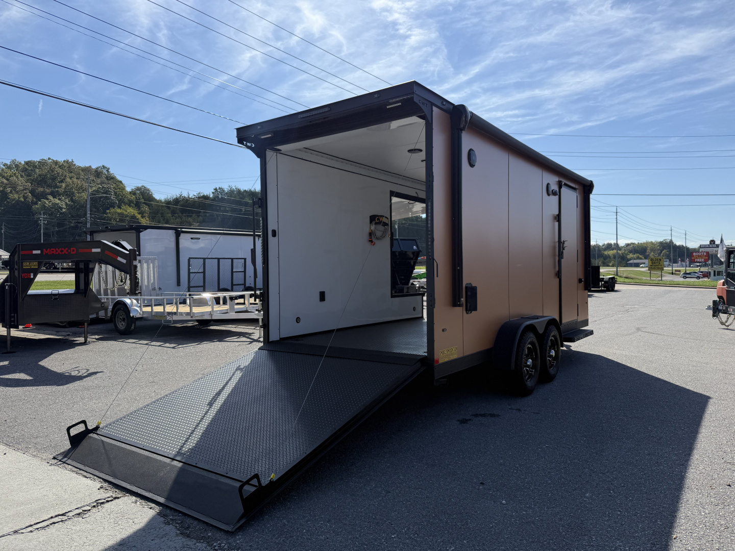 New 2025 Covered Wagon Trailers 7X18 TA2 7'6'' V-NOSE ESCAPE DOOR Cargo / Enclosed Trailer