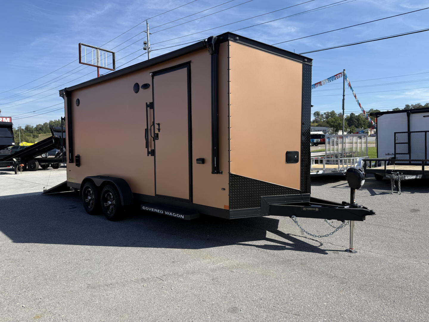 New 2025 Covered Wagon Trailers 7X18 TA2 7'6'' V-NOSE ESCAPE DOOR Cargo / Enclosed Trailer