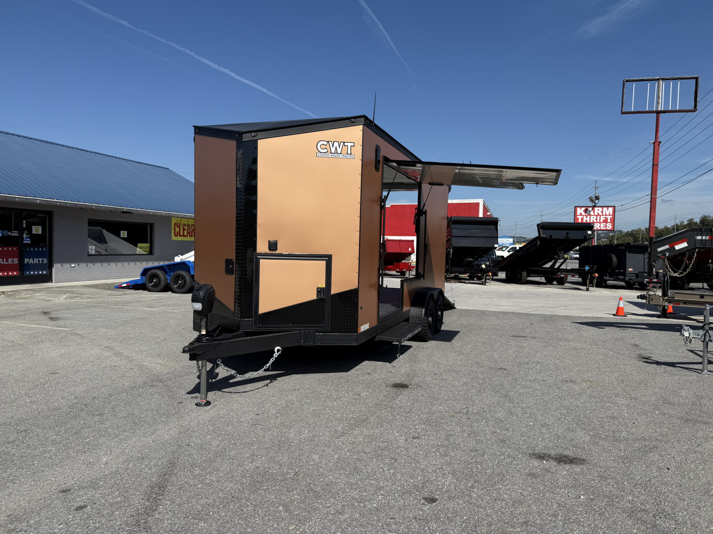 New 2025 Covered Wagon Trailers 7X18 TA2 7'6'' V-NOSE ESCAPE DOOR Cargo / Enclosed Trailer