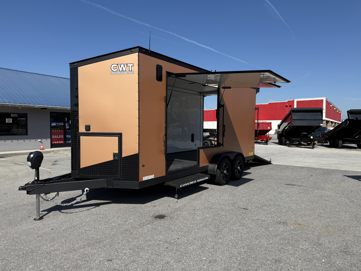 New 2025 Covered Wagon Trailers 7X18 TA2 7'6'' V-NOSE ESCAPE DOOR Cargo / Enclosed Trailer