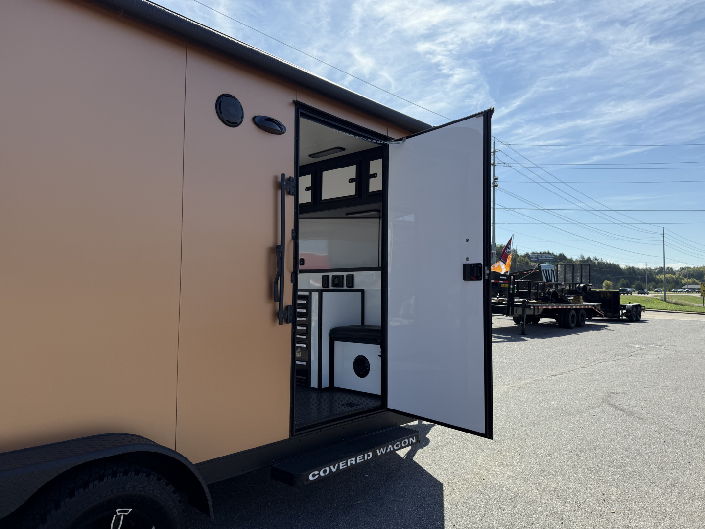 New 2025 Covered Wagon Trailers 7X18 TA2 7'6'' V-NOSE ESCAPE DOOR Cargo / Enclosed Trailer