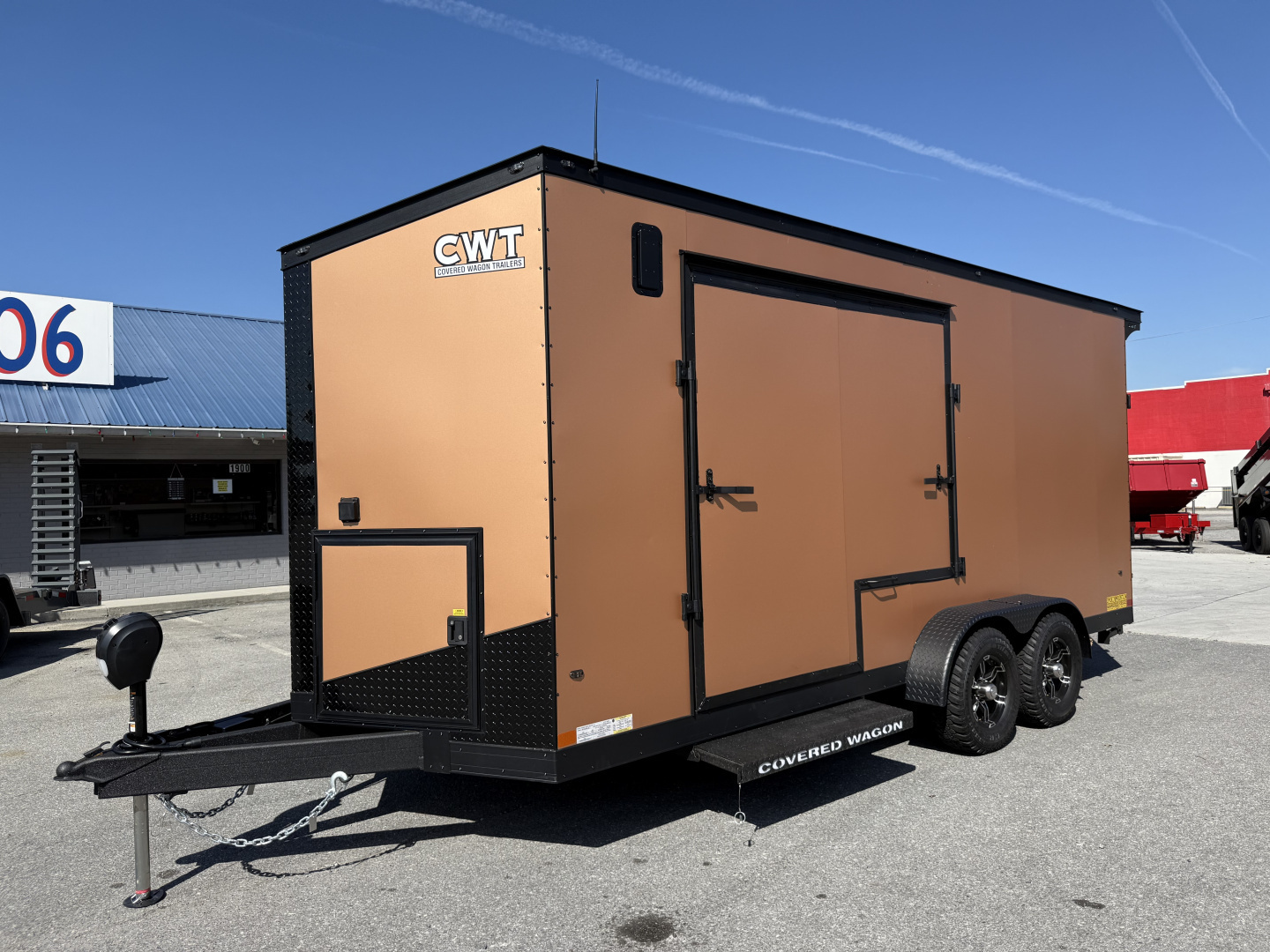 New 2025 Covered Wagon Trailers 7X18 TA2 7'6'' V-NOSE ESCAPE DOOR Cargo / Enclosed Trailer