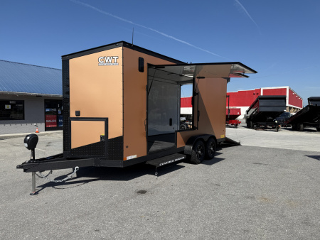 New 2025 Covered Wagon Trailers 7X18 TA2 7'6'' V-NOSE ESCAPE DOOR Cargo / Enclosed Trailer