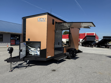 New 2025 Covered Wagon Trailers 7X18 TA2 7'6'' V-NOSE ESCAPE DOOR Cargo / Enclosed Trailer
