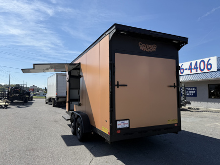 New 2025 Covered Wagon Trailers 7X18 TA2 7'6'' V-NOSE ESCAPE DOOR Cargo / Enclosed Trailer