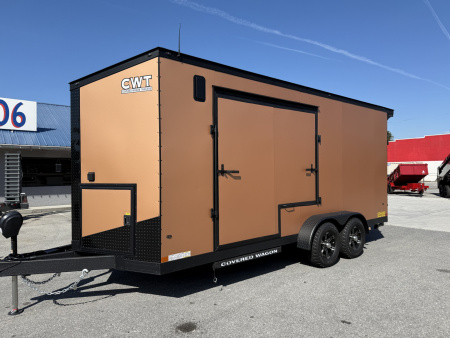 New 2025 Covered Wagon Trailers 7X18 TA2 7'6'' V-NOSE ESCAPE DOOR Cargo / Enclosed Trailer