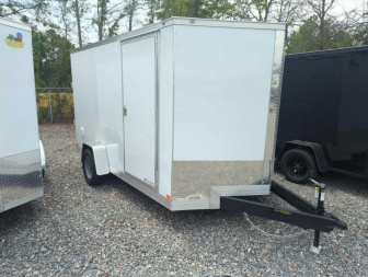 New 2026 Covered Wagon Trailers 7x12 7K Gold Series w/ Ramp Cargo / Enclosed Trailer