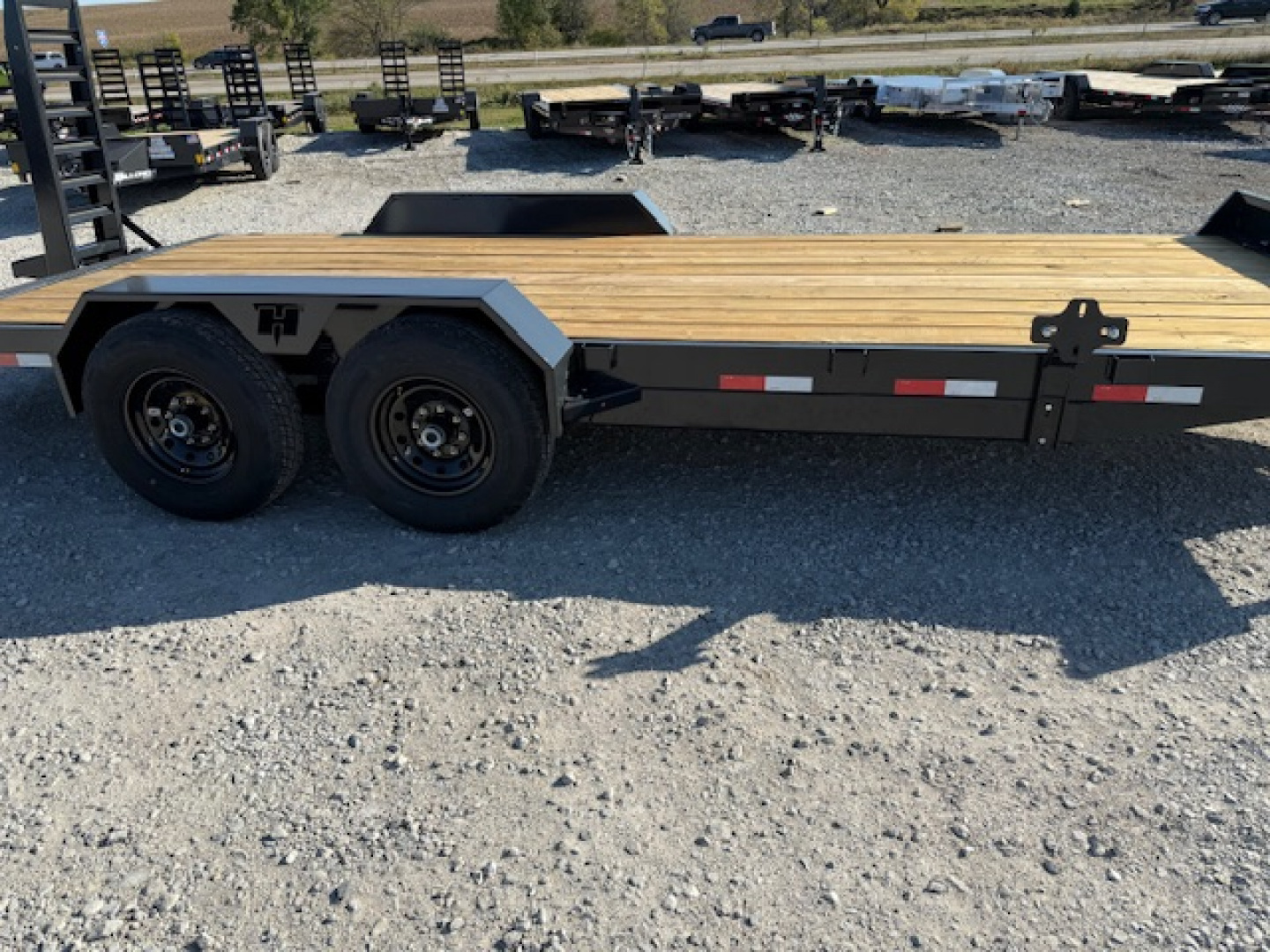 New 2026 Hillcrest Deep Charcoal 82"x18'+2' 14.9k Demco Coupler Equipment Trailer