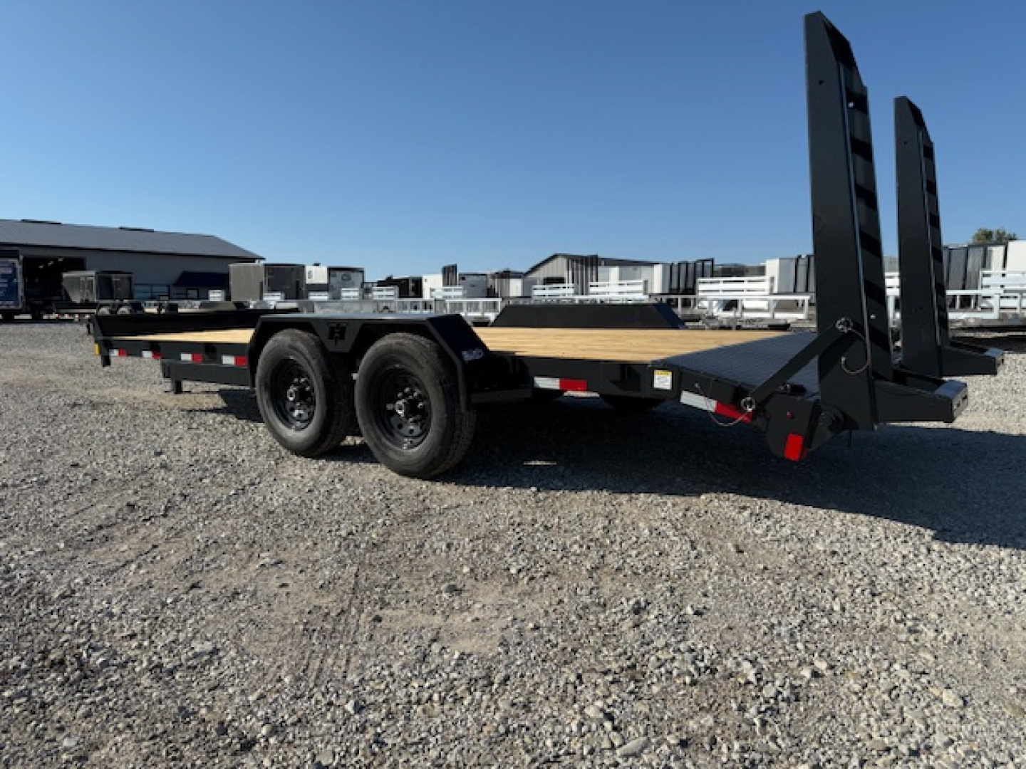New 2026 Hillcrest Deep Charcoal 82"x18'+2' 14.9k Demco Coupler Equipment Trailer