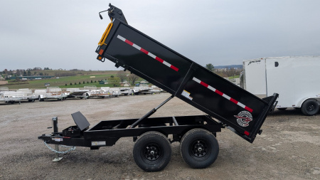 New 2026 Homesteader 6x10 Deckover Dump Trailer w/ Dropside on Curbside & Barn Doors