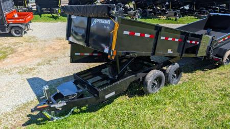 New 2026 Homesteader 6x12 Deckover Dump Trailer w/ Dropside on Curbside