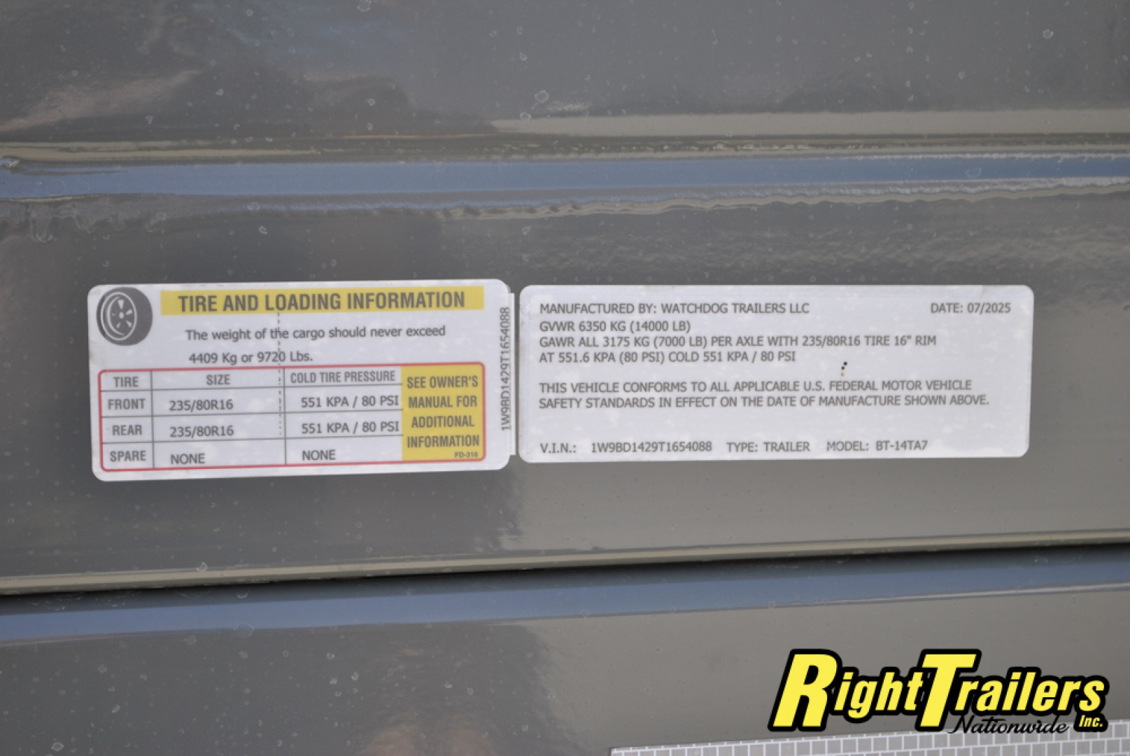 New 2026 7X14 Watchdog Dump Trailer