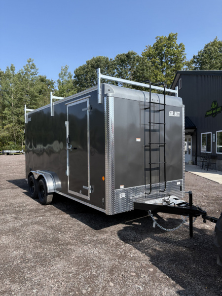 New 2026 CAR MATE TRAILERS 7x16 80  Interior Height Contractor with Ramp Door