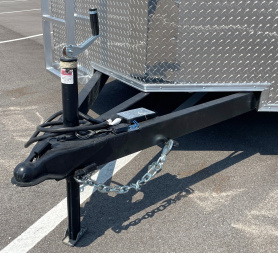 New 7x16 Enclosed Cargo Trailer 7000 GVWR, (3) Ladder Racks, Access Ladder, Ramp Door