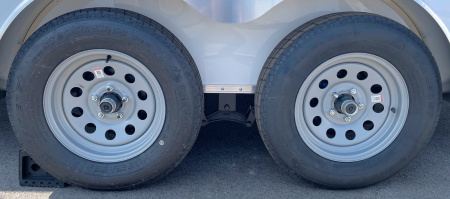 New 7x16 Enclosed Cargo Trailer 7000 GVWR, (3) Ladder Racks, Access Ladder, Ramp Door