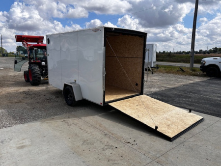 New 2025 H&H Trailers 6X12 6'6" INTERIOR RAMP DOOR Cargo / Enclosed Trailer