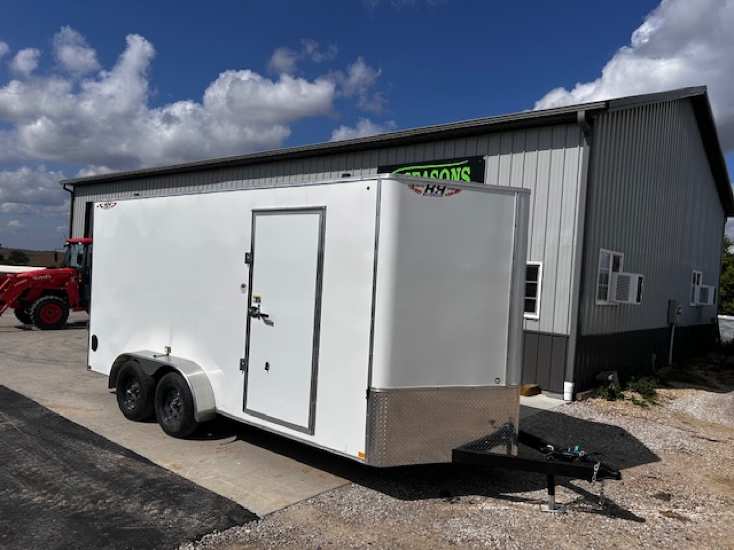 New 2025 H&H Trailers 7X16 7' INTERIOR RAMP DOOR Cargo / Enclosed Trailer