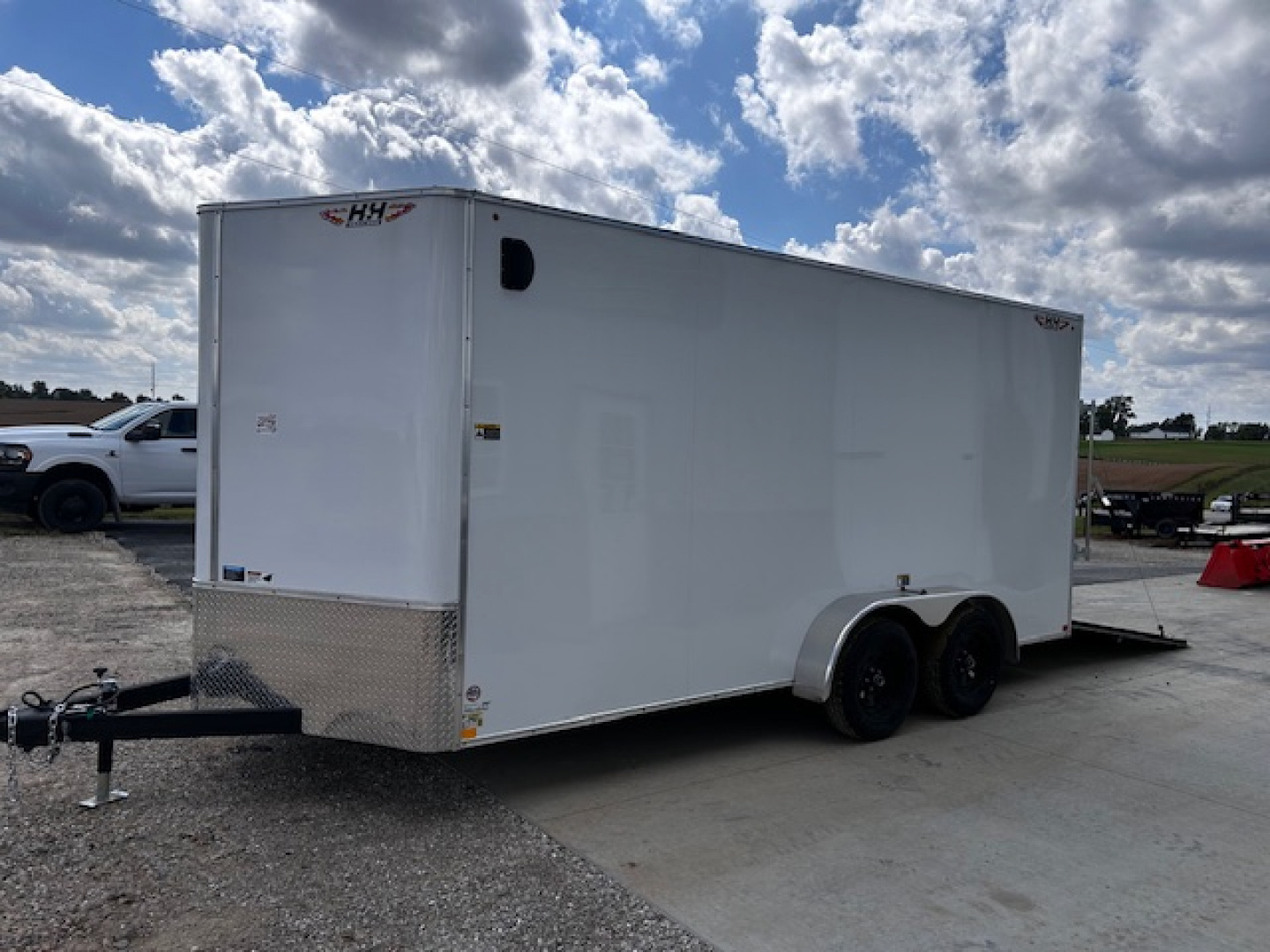 New 2025 H&H Trailers 7X16 7' INTERIOR RAMP DOOR Cargo / Enclosed Trailer