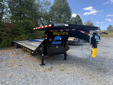 Used 2025 Big Tex 25GN GOOSENECK TRAILER 35+5 MEGA RAMPS HYDRO DISC BRAKES