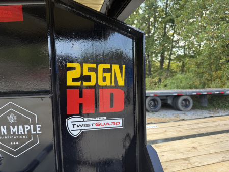 Used 2025 Big Tex 25GN GOOSENECK TRAILER 35+5 MEGA RAMPS HYDRO DISC BRAKES