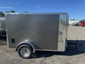 New 2026 Arising 5X8 SINGLE AXLE 2990 LB GVWR Cargo / Enclosed Trailer WITH 5FT INTERIOR HEIGHT, REAR RAMP DOOR, FULL TUBE FRAME, COMPOSITE .080 EXTERIOR, 2 SIDE VENTS AND SHORT ENOUGH TO FIT INSIDE YOUR GARAGE!.