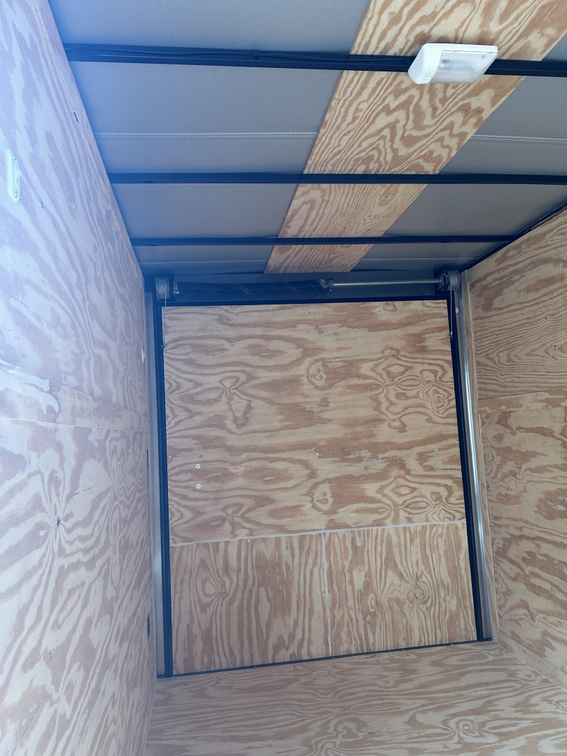 New 2025 Family Trailer 6x12 Tandem Axles Cargo / Enclosed Trailer-Screwless-Blackout pkg.-Rear Spoiler