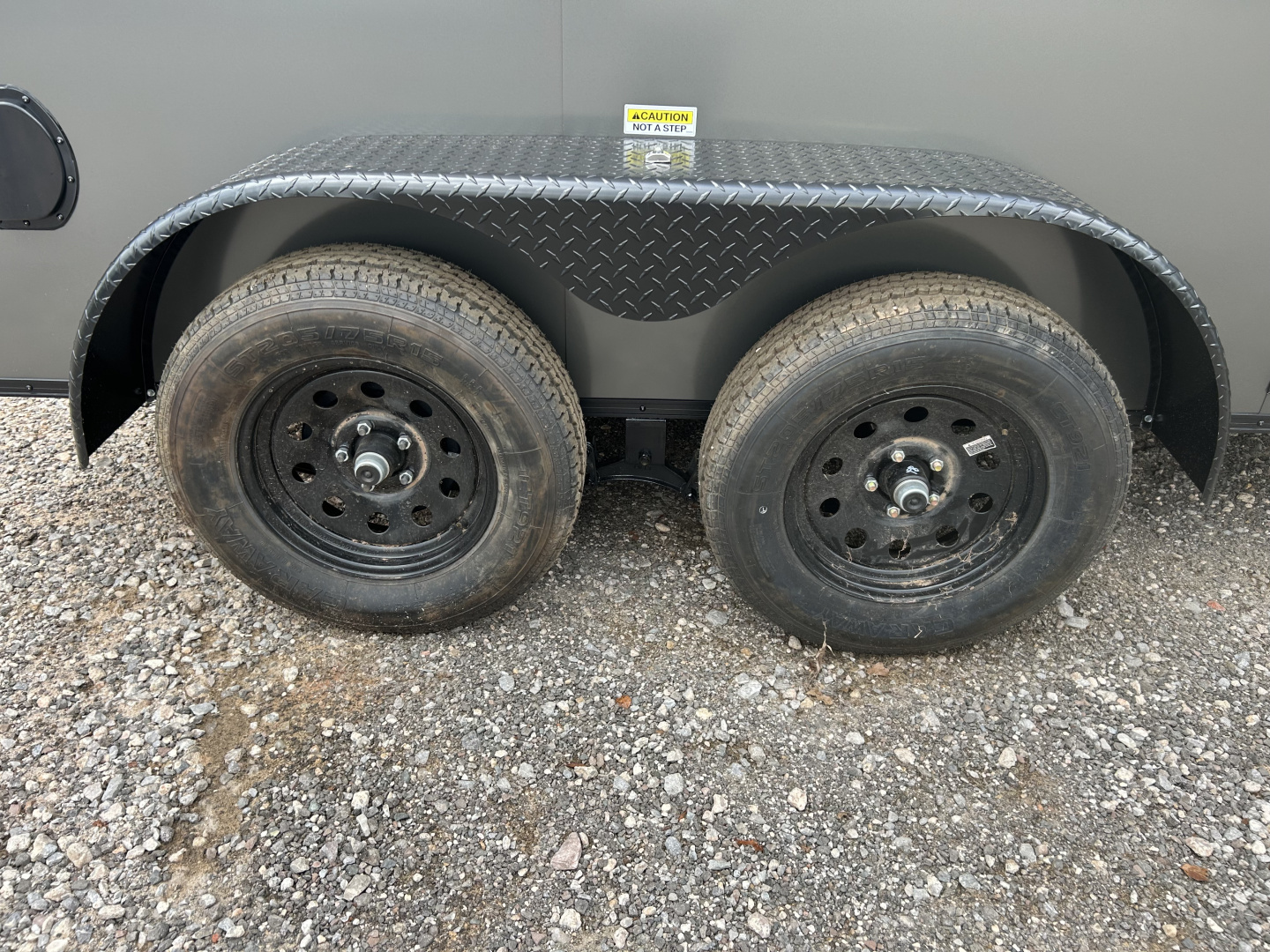 New 2025 Family Trailer 6x12 Tandem Axles Cargo / Enclosed Trailer-Screwless-Blackout pkg.-Rear Spoiler