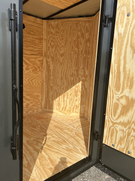 New 2025 Family Trailer 6x12 Tandem Axles Cargo / Enclosed Trailer-Screwless-Blackout pkg.-Rear Spoiler