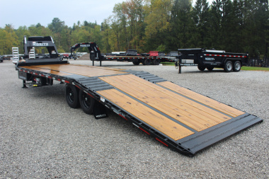 New 2025 Moritz FDGH Hydraulic Tail 30' GOOSENECK Deckover Flatbed Trailer- 17900# GVW