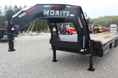 New 2025 Moritz FDGH Hydraulic Tail 30' GOOSENECK Deckover Flatbed Trailer- 17900# GVW