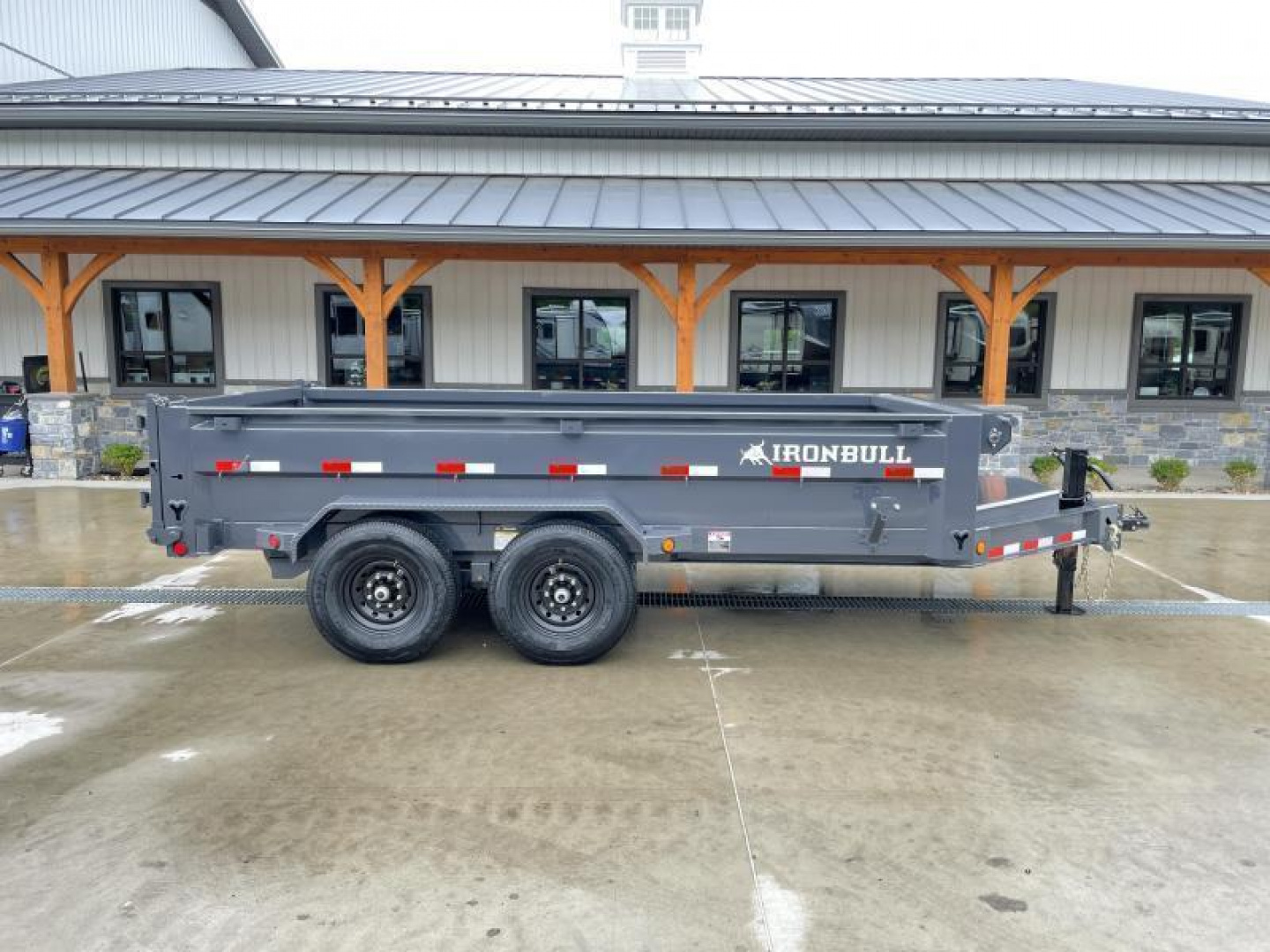 New 2026 Ironbull 7x16' Dump Trailer 14000# GVW * TARP KIT * SCISSOR HOIST * 8" I-BEAM FRAME * 1PC 7 GA FLOOR * COMBO GATE * UNDERBODY BED RUNNERS * OVERSIZED TOOLBOX * IRONCLAD WARRANTY