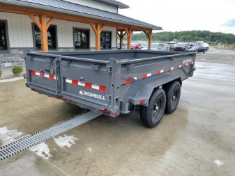 New 2026 Ironbull 7x16' Dump Trailer 14000# GVW * TARP KIT * SCISSOR HOIST * 8" I-BEAM FRAME * 1PC 7 GA FLOOR * COMBO GATE * UNDERBODY BED RUNNERS * OVERSIZED TOOLBOX * IRONCLAD WARRANTY
