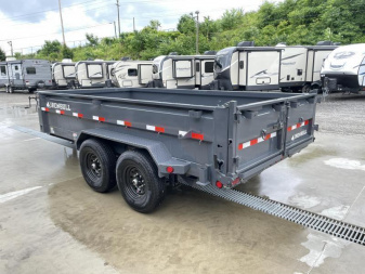New 2026 Ironbull 7x16' Dump Trailer 14000# GVW * TARP KIT * SCISSOR HOIST * 8" I-BEAM FRAME * 1PC 7 GA FLOOR * COMBO GATE * UNDERBODY BED RUNNERS * OVERSIZED TOOLBOX * IRONCLAD WARRANTY