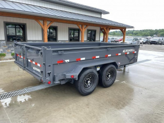 New 2026 Ironbull 7x16' Dump Trailer 14000# GVW * TARP KIT * SCISSOR HOIST * 8" I-BEAM FRAME * 1PC 7 GA FLOOR * COMBO GATE * UNDERBODY BED RUNNERS * OVERSIZED TOOLBOX * IRONCLAD WARRANTY
