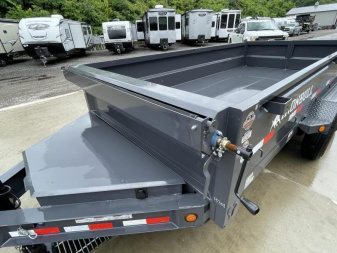 New 2026 Ironbull 7x16' Dump Trailer 14000# GVW * TARP KIT * SCISSOR HOIST * 8" I-BEAM FRAME * 1PC 7 GA FLOOR * COMBO GATE * UNDERBODY BED RUNNERS * OVERSIZED TOOLBOX * IRONCLAD WARRANTY