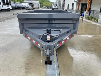 New 2026 Ironbull 7x16' Dump Trailer 14000# GVW * TARP KIT * SCISSOR HOIST * 8" I-BEAM FRAME * 1PC 7 GA FLOOR * COMBO GATE * UNDERBODY BED RUNNERS * OVERSIZED TOOLBOX * IRONCLAD WARRANTY