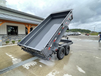 New 2026 Ironbull 7x16' Dump Trailer 14000# GVW * TARP KIT * SCISSOR HOIST * 8" I-BEAM FRAME * 1PC 7 GA FLOOR * COMBO GATE * UNDERBODY BED RUNNERS * OVERSIZED TOOLBOX * IRONCLAD WARRANTY