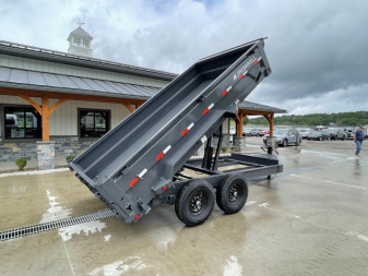 New 2026 Ironbull 7x16' Dump Trailer 14000# GVW * TARP KIT * SCISSOR HOIST * 8" I-BEAM FRAME * 1PC 7 GA FLOOR * COMBO GATE * UNDERBODY BED RUNNERS * OVERSIZED TOOLBOX * IRONCLAD WARRANTY