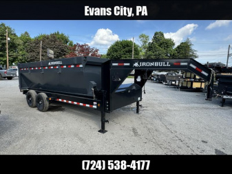 New 2026 Ironbull 7x16' Rolloff Dump Trailer Combo 14000# GVW * INCLUDES (3) 16' BINS 4' SIDES (16 YARDS) * DUAL BATTERIES * DUAL TOOLBOXES * 5x20 SCISSOR HOIST * DUAL 12K JACKS * 10  I-BEAM FRAME * 22K WINCH WITH ROLLER