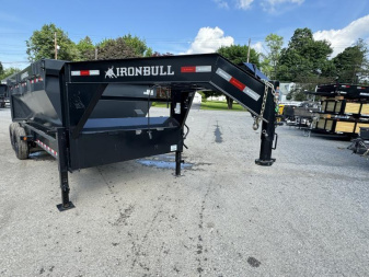 New 2026 Ironbull 7x16' Rolloff Dump Trailer Combo 14000# GVW * INCLUDES (3) 16' BINS 4' SIDES (16 YARDS) * DUAL BATTERIES * DUAL TOOLBOXES * 5x20 SCISSOR HOIST * DUAL 12K JACKS * 10" I-BEAM FRAME * 22K WINCH WITH ROLLER