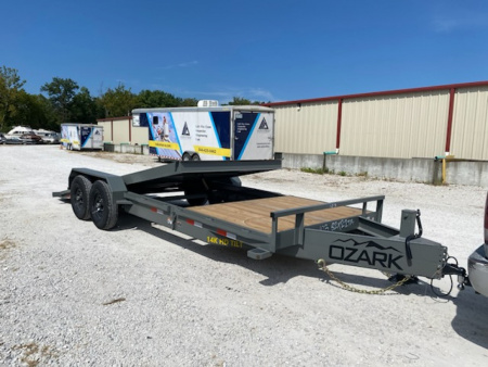 New 2026 Ozark 82x22 TA Tilt Trailer with 14k axles