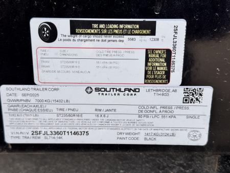 New 2026 Southland Trailers 7-14 Dump 7K Axles