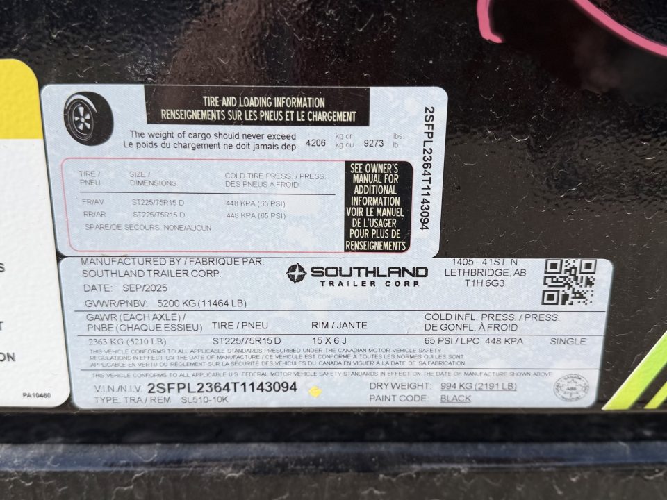 New 2026 Southland Trailers 5-10 Dump 5.2K Axles